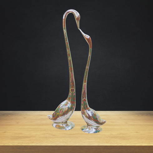 Brass Showpiece Duck Pair Statue 6.5kg
